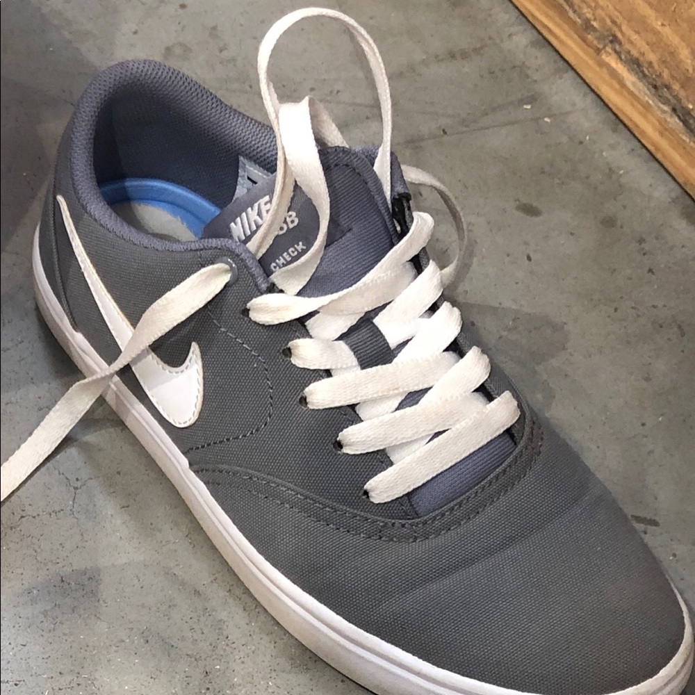 Grey Nike SB shoes